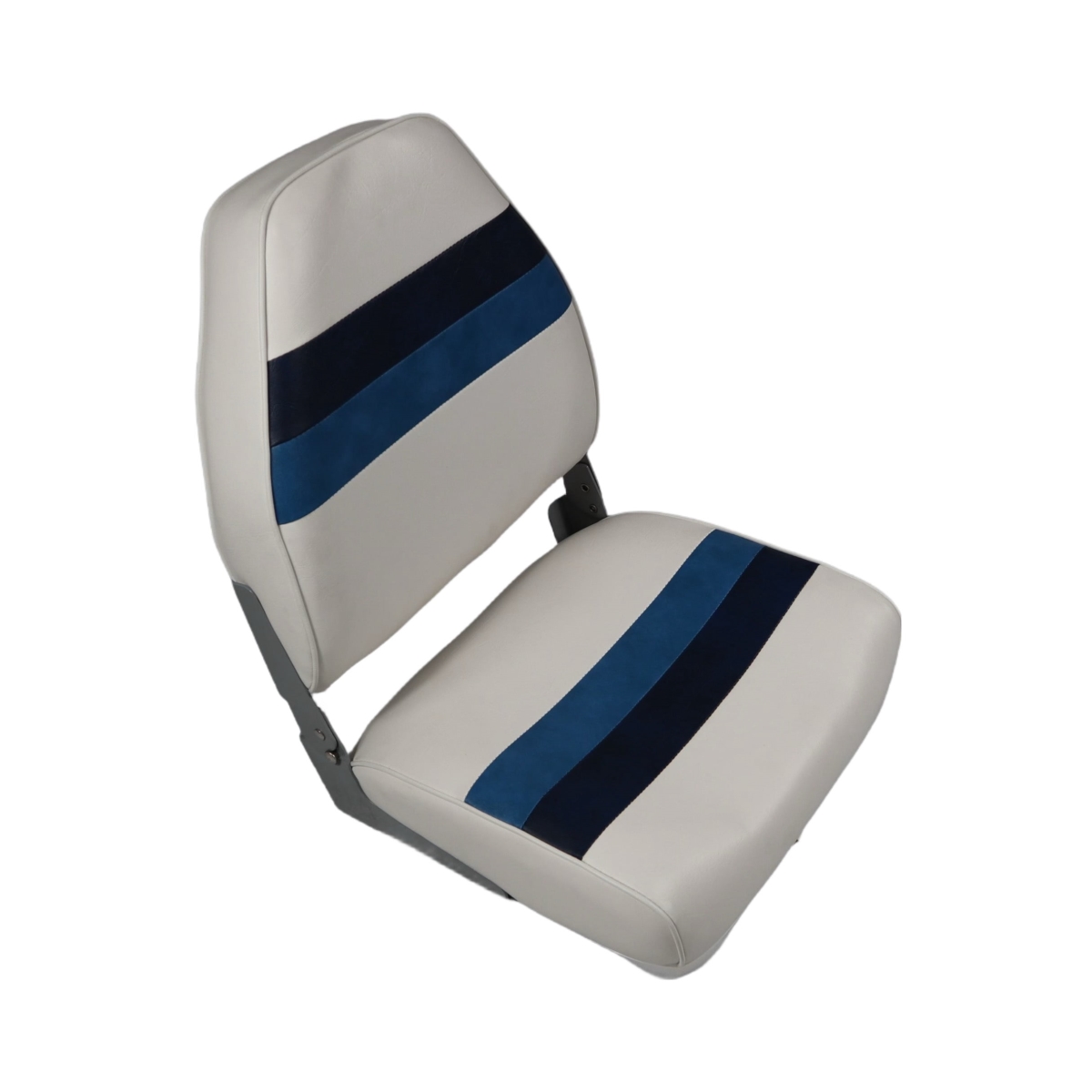 Picture of Horizon 3008-AADK 21.75 in. Premium Series Pontoon Fold Down Boat Seat&#44; White&#44; Navy & Blue