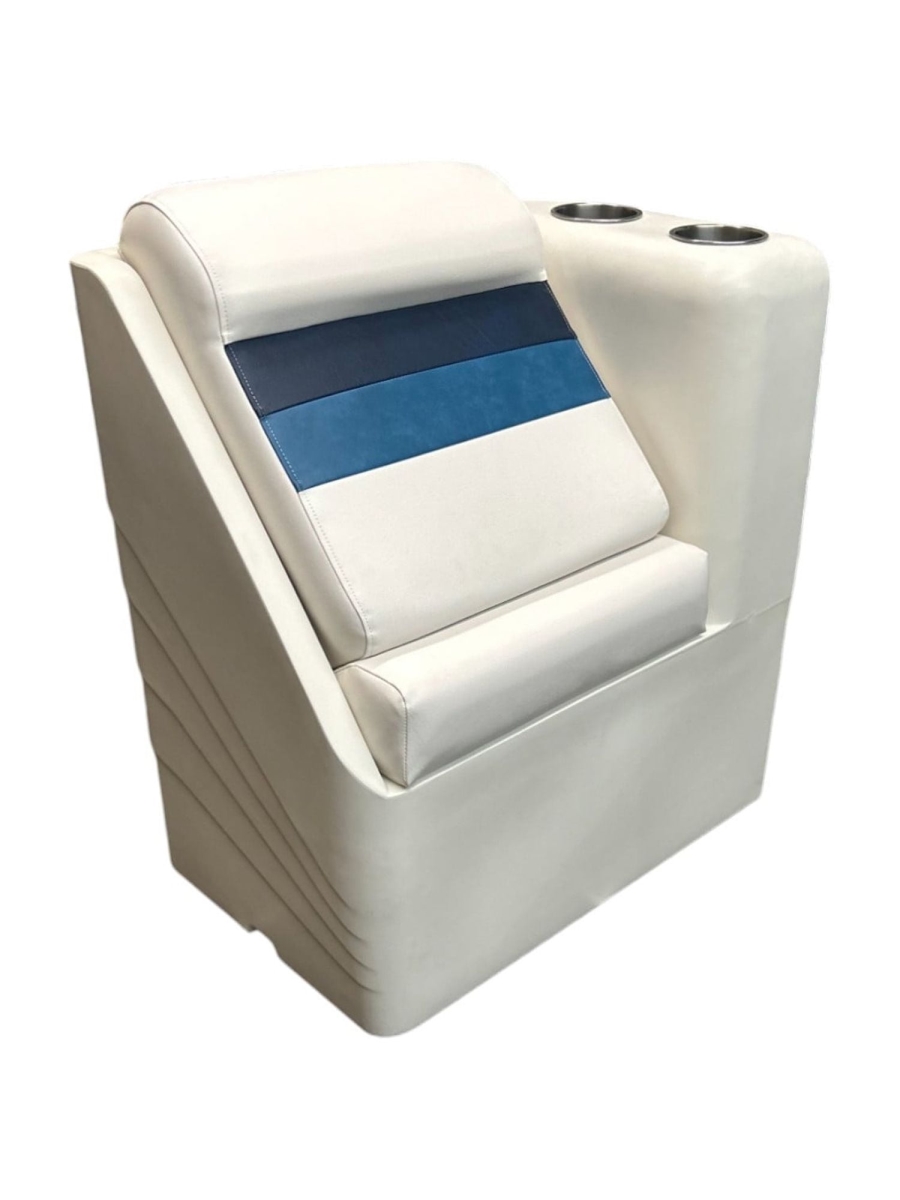 Picture of Horizon 3016-AADK 25.5 in. Premium Series Right Radius Lean&#44; Back White&#44; Navy & Blue