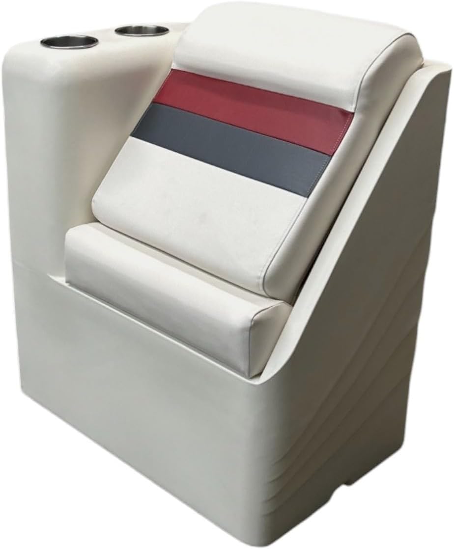 Picture of Horizon 3017-AAEC 25.5 in. Premium Series Left Radius Lean&#44; Back White&#44; Red & Charcoal