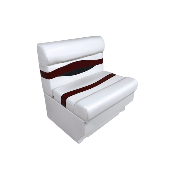 3200-3009-AAEC 28 in. Elite Series Lounge with Base, White, Red & Charcoal