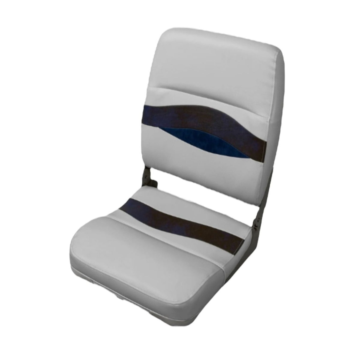 3208-ABDK Elite Series Pontoon Fold Down Boat Seat, Gray, Navy & Blue