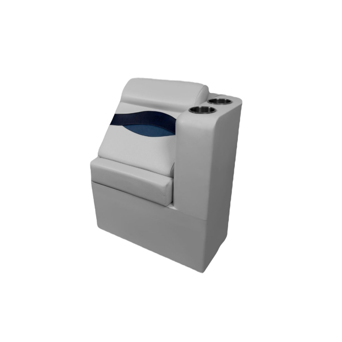 3216-ABDK Elite Series Right Radius Lean Back, Gray, Navy & Blue