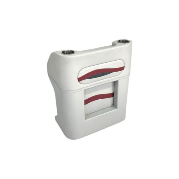 Horizon Manufacturing Elite Series Steering Console Helm - White/Red/Charcoal in Red | Camping World