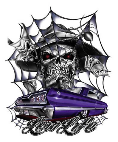 Picture of Hot Stuff 1087-08x10-SD 8 x 10 in. Low Life Skull Poster Print