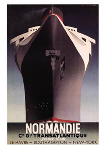 Picture of Hot Stuff 2139-08x10-VA 8 x 10 in. Normandie Vintage Ad Poster Print by A. M. Cassandre