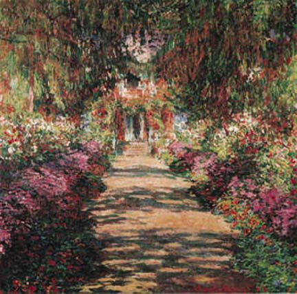 Picture of Hot Stuff 2025-11x14-GC 11 x 14 in. Garden Path at Giverny Poster Print by Monet