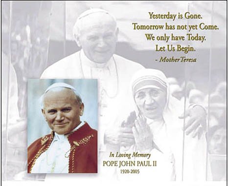 Picture of Hot Stuff 3003-08x10-RE 8 x 10 in. Pope John Paul II Mother Teresa Religious Poster Print
