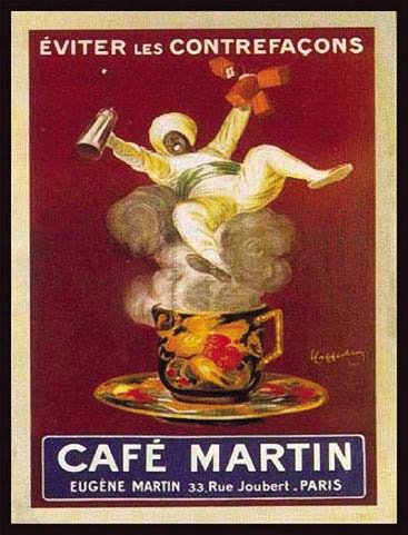 Picture of Hot Stuff 2136-08x10-VA 8 x 10 in. Cafe Martin Vintage Ad Poster Print by Leonetto Cappiello