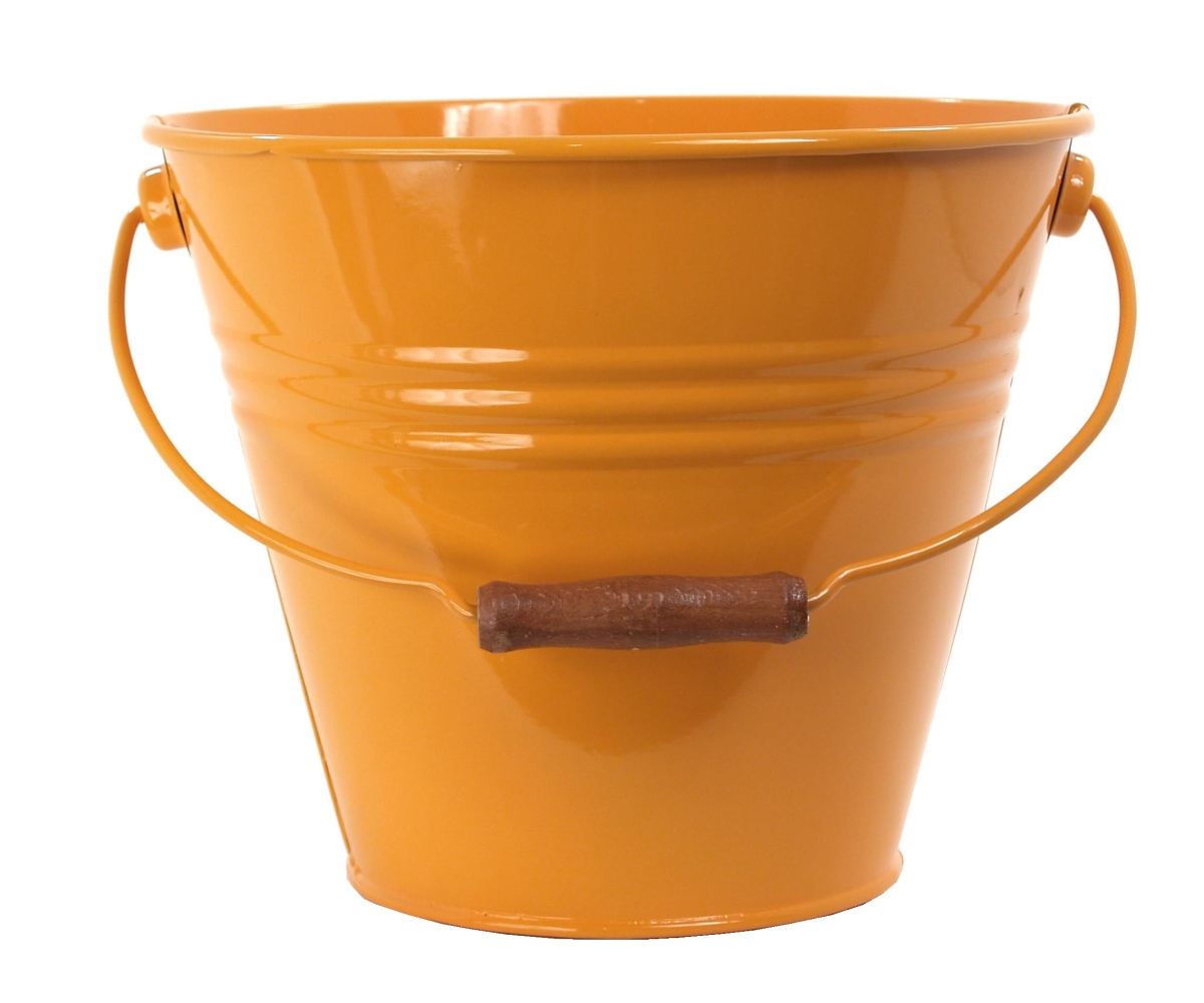 Enameled Galvanized Fun Pail, Saffron