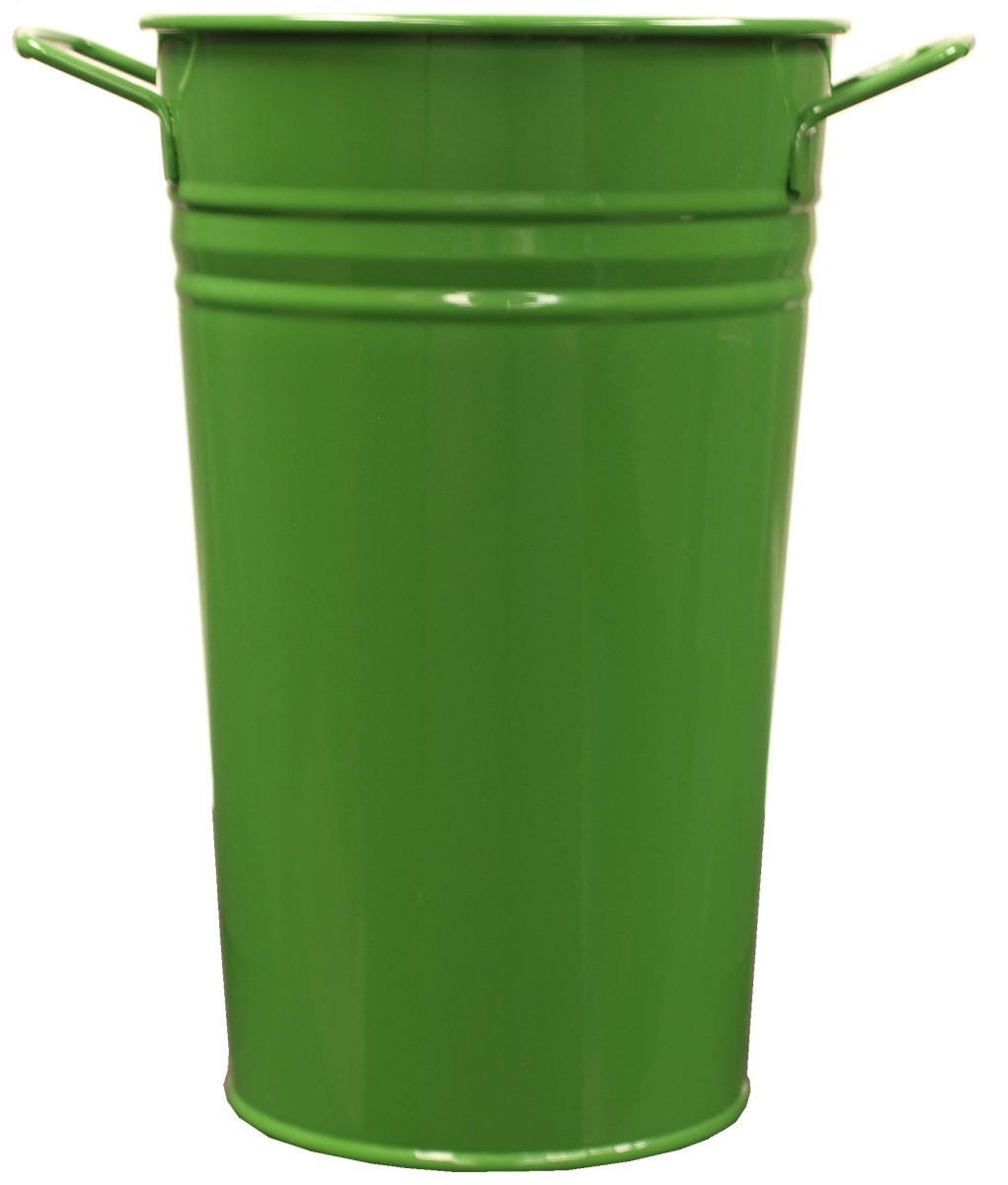 Enameled Galvanized Vase, AppleGreen