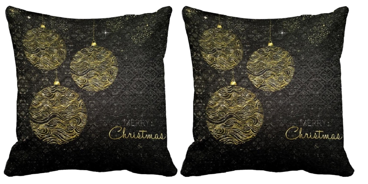 NL1 S-2 18 x 18 in. Indoor & Outdoor Square Throw Christmas Pillow with Cover - Set of 2 -  HOUSTON INTERNATIONAL TRADING, NL1 S/2