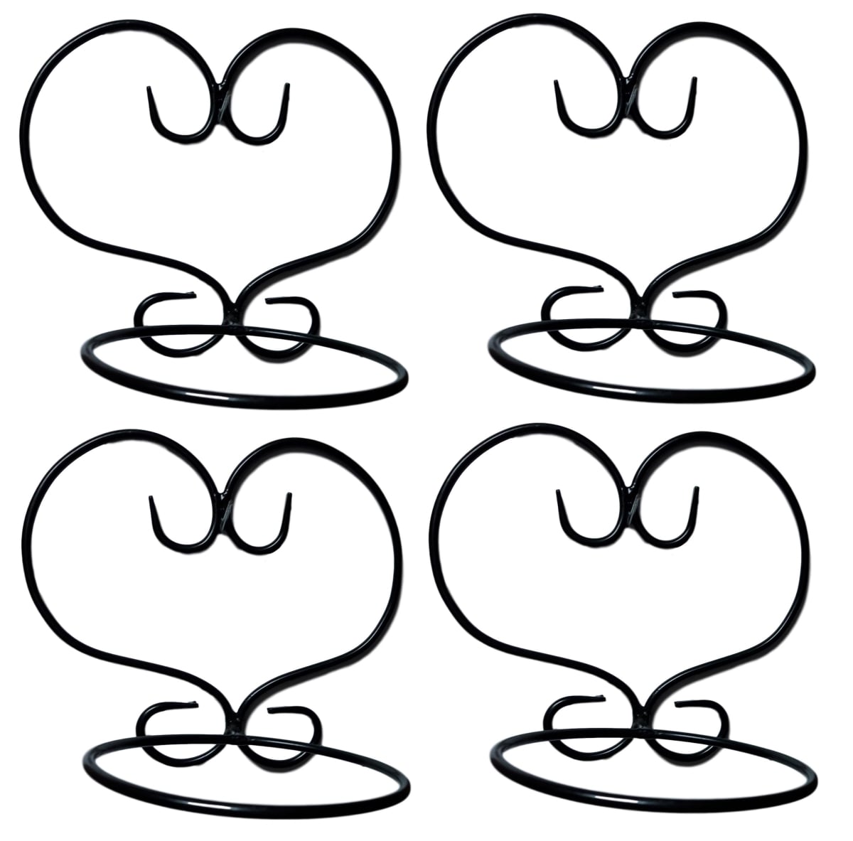 421 S-4 Iron Wall Planter Holder, Black - Set of 4