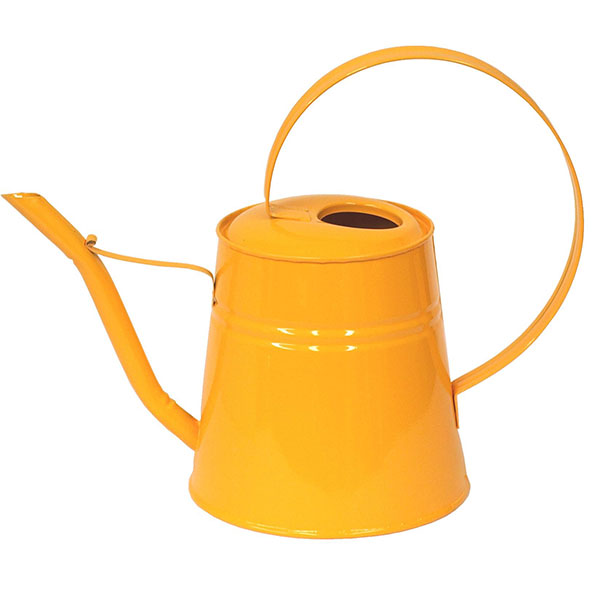 0.75 gal Enameled Galvanized Steel Watering Can, Saffron