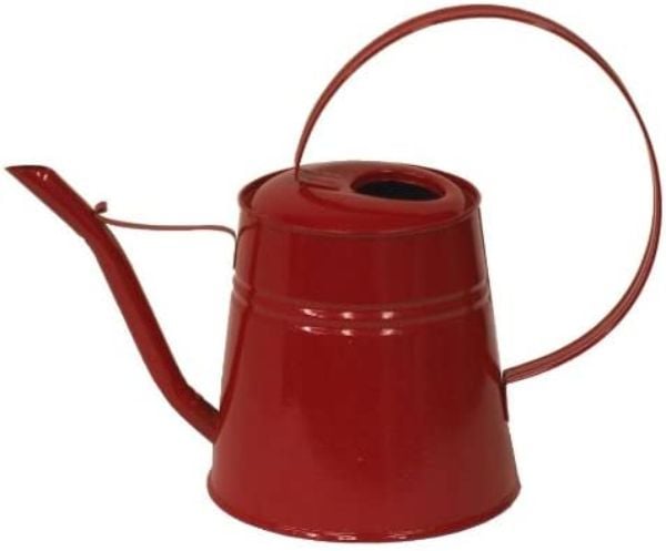 0.75 gal Enameled Galvanized Steel Watering Can, Red