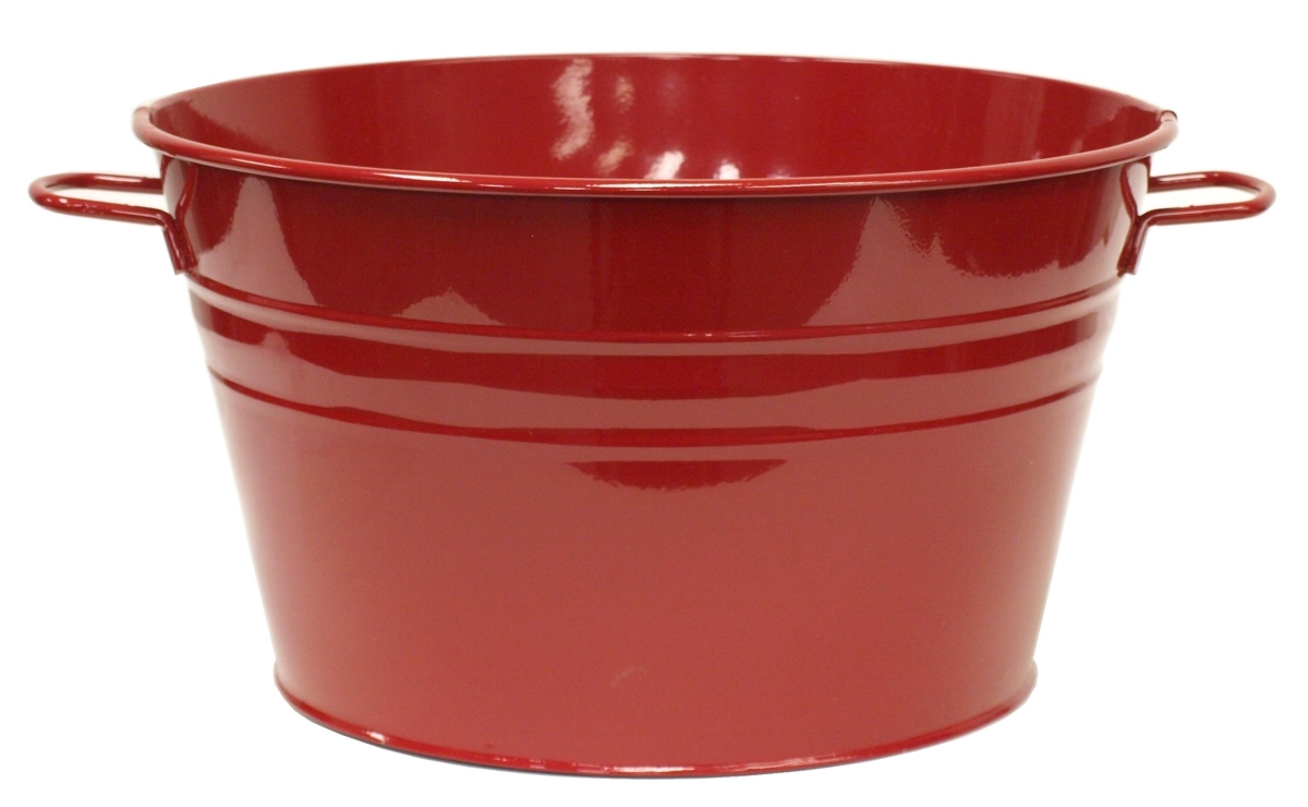6085E XR 6085E XR Enameled Galvanized Steel Planter / Tub, Red