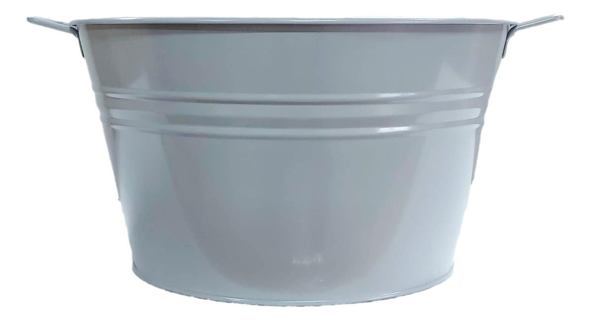 6085E LTGRY 6085E LTGRY Enameled Galvanized Steel Planter / Tub, Light Gray
