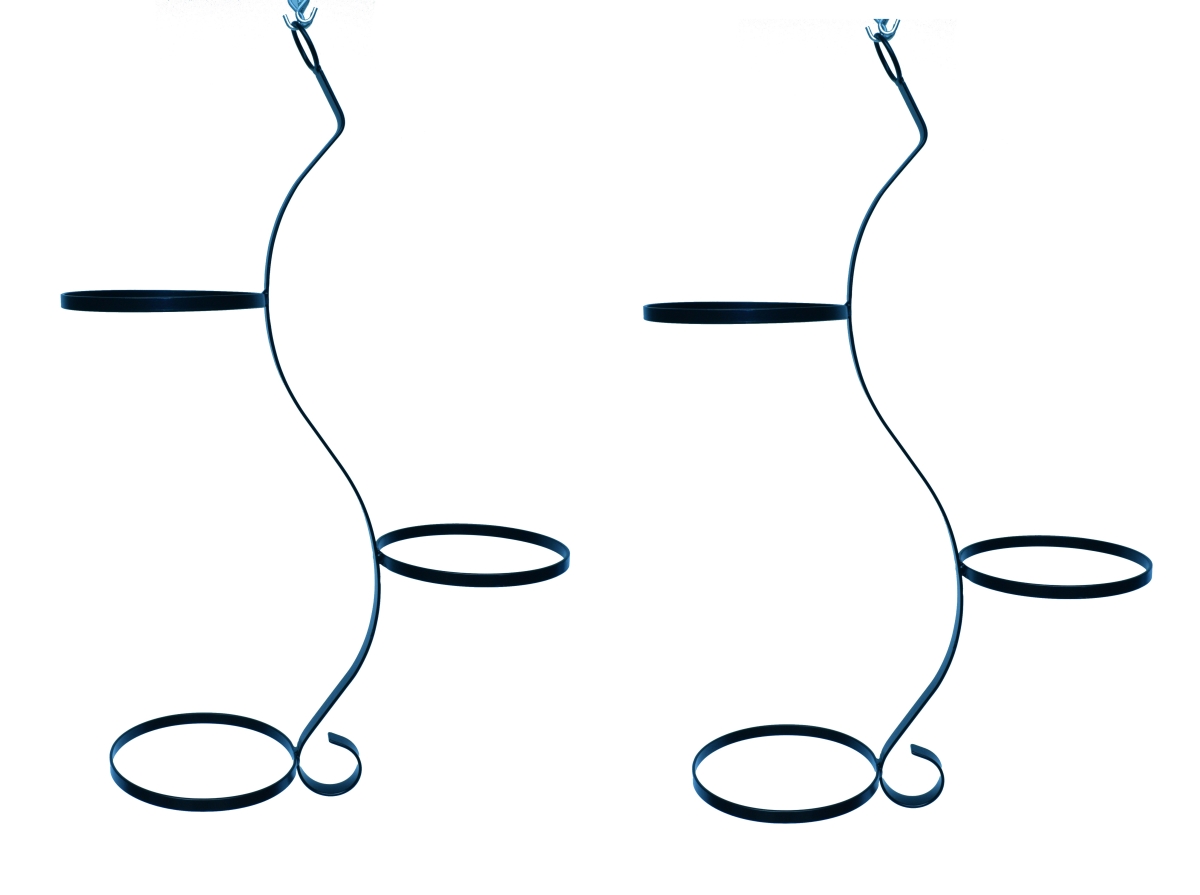 7336-S S/2 7336-S S/2 Wrought Iron Hanging Planter Holder.  6.5' Plants. Set of two.