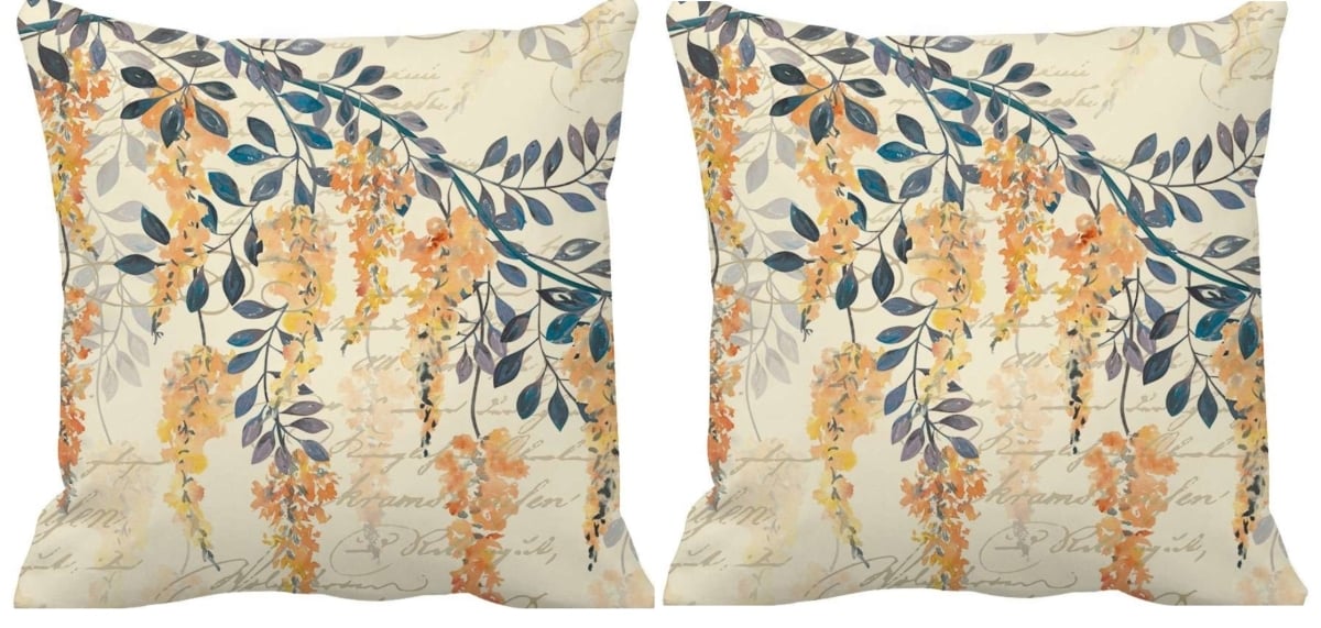 RH-421 S/2 RH-421 S/2 Square Indoor & Outdoor Throw Pillow with insert, Double sided. Set of Two.