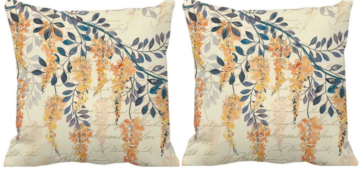 RH-421-C S/2 RH-421-C S/2  18 X 18 inch. Square Indoor & Outdoor Throw Pillow Cover, Double sided. Set of Two.