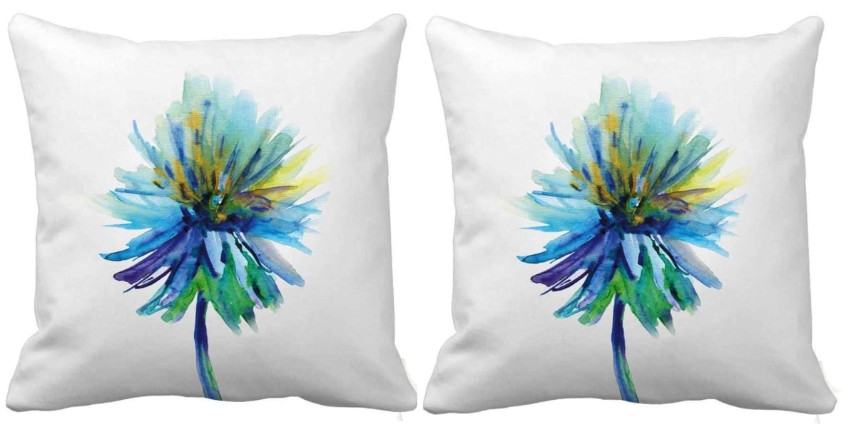 RH-410 S/2 RH-410 S/2 Square Indoor & Outdoor Throw Pillow with insert, Double sided. Set of Two.