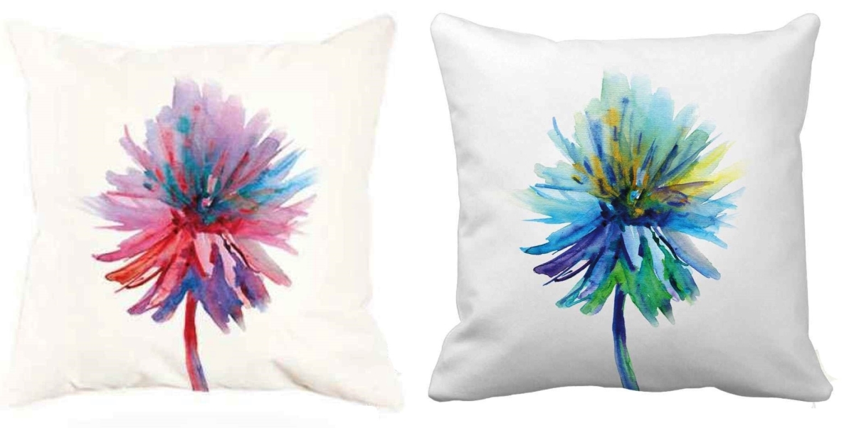 RH-409-410-C S/2 RH-409-410-C S/2 18 X 18 inch. Square Indoor & Outdoor Throw Pillow Cover, Double sided. Set of Two.