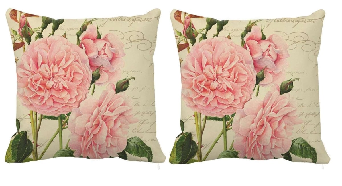 RH-502 S/2 RH-502 S/2 Square Indoor & Outdoor Throw Pillow with insert, Double sided. Set of Two.