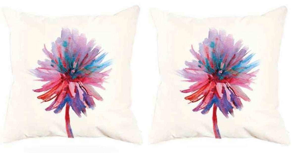 RH-409 S/2 RH-409 S/2 Square Indoor & Outdoor Throw Pillow with insert, Double sided. Set of Two.