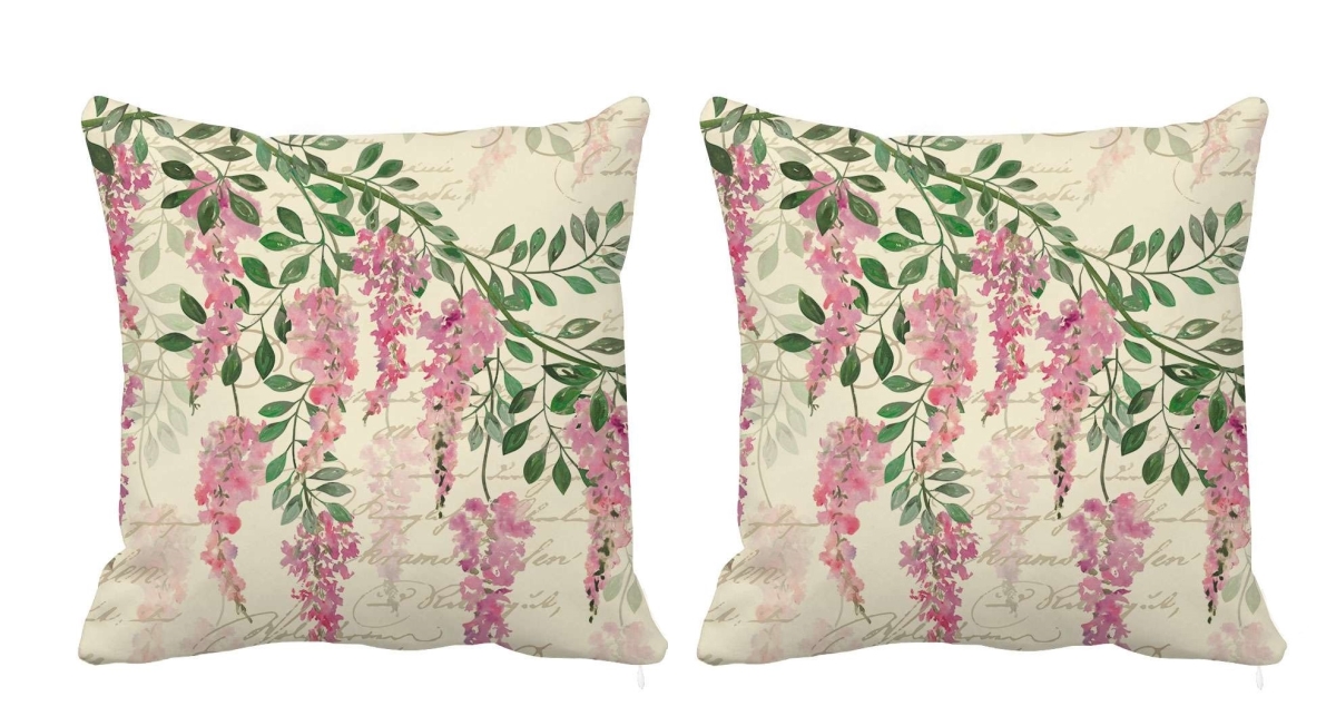 RH-422-C S/2 RH-422-C S/2 18 X 18 inch. Square Indoor & Outdoor Throw Pillow Cover, Double sided. Set of Two.