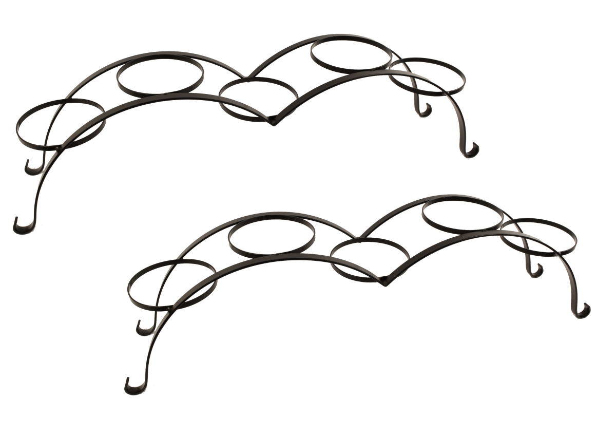 7135-5-S S/2 7135-5-S S/2  Wrought Iron Raised Planter Stand, Set of Two.