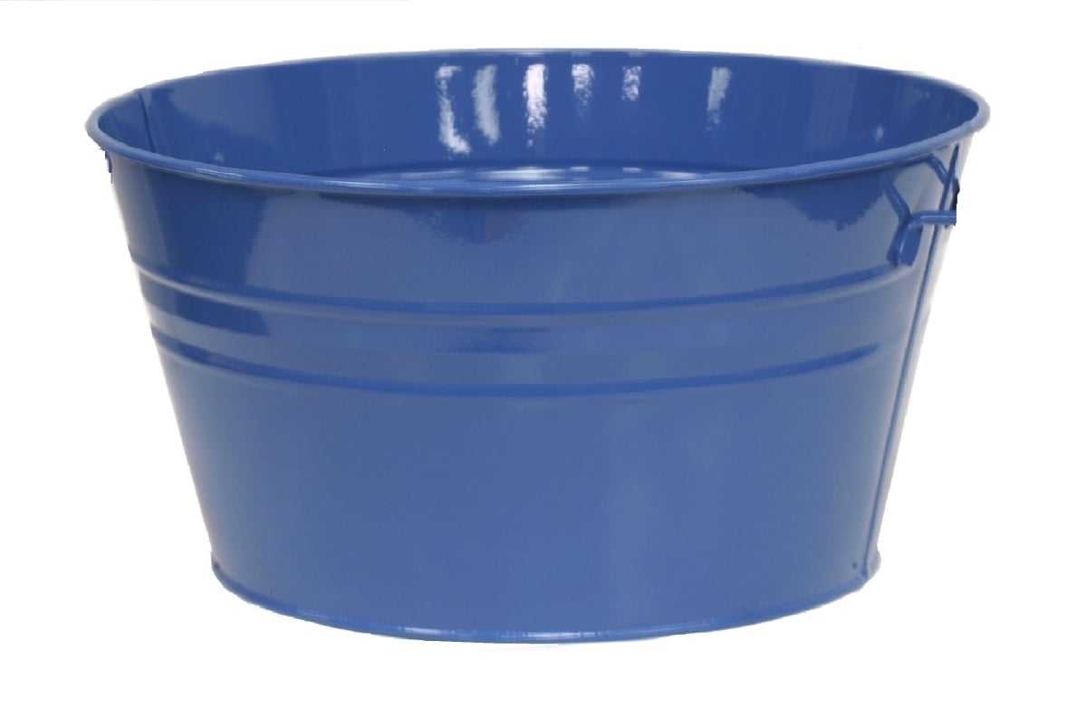 6086E B Enameled Galvanized Steel Planter / Beverage Tub
