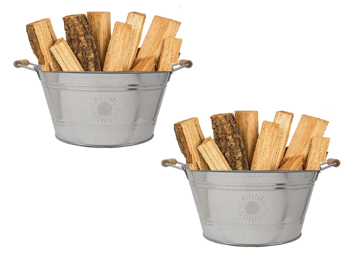 6083SUN-WD S/2 6083SUN-WD S/2 Firewood Storage Bin with Handles
