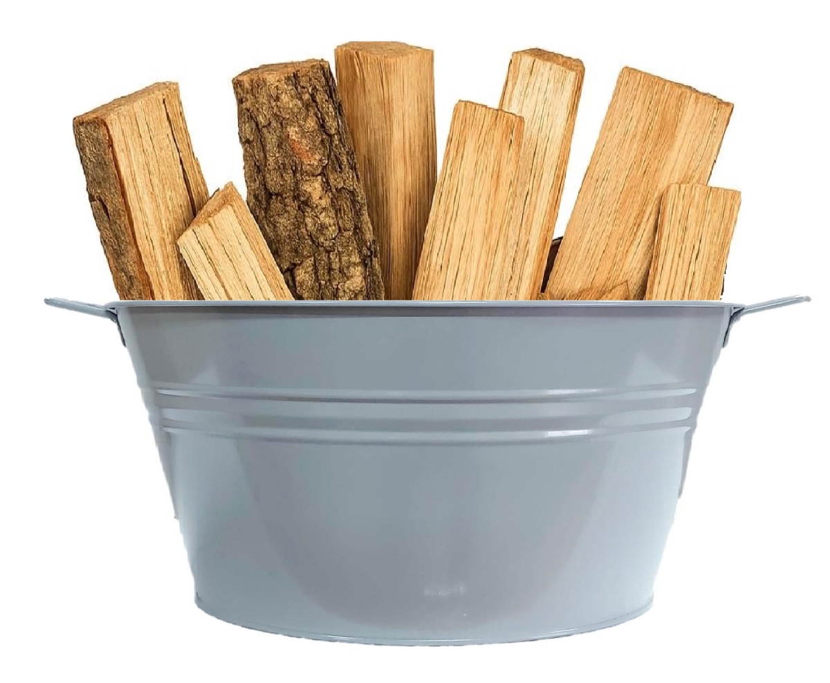 6085ELTGRY-WD Firewood Storage Bin with Handles