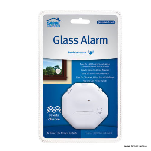 Picture of Secrty HS-GA WHT Wireless Window Glass Break &amp; Vibration Detector Alarm 100 db with Security - White pack of 4