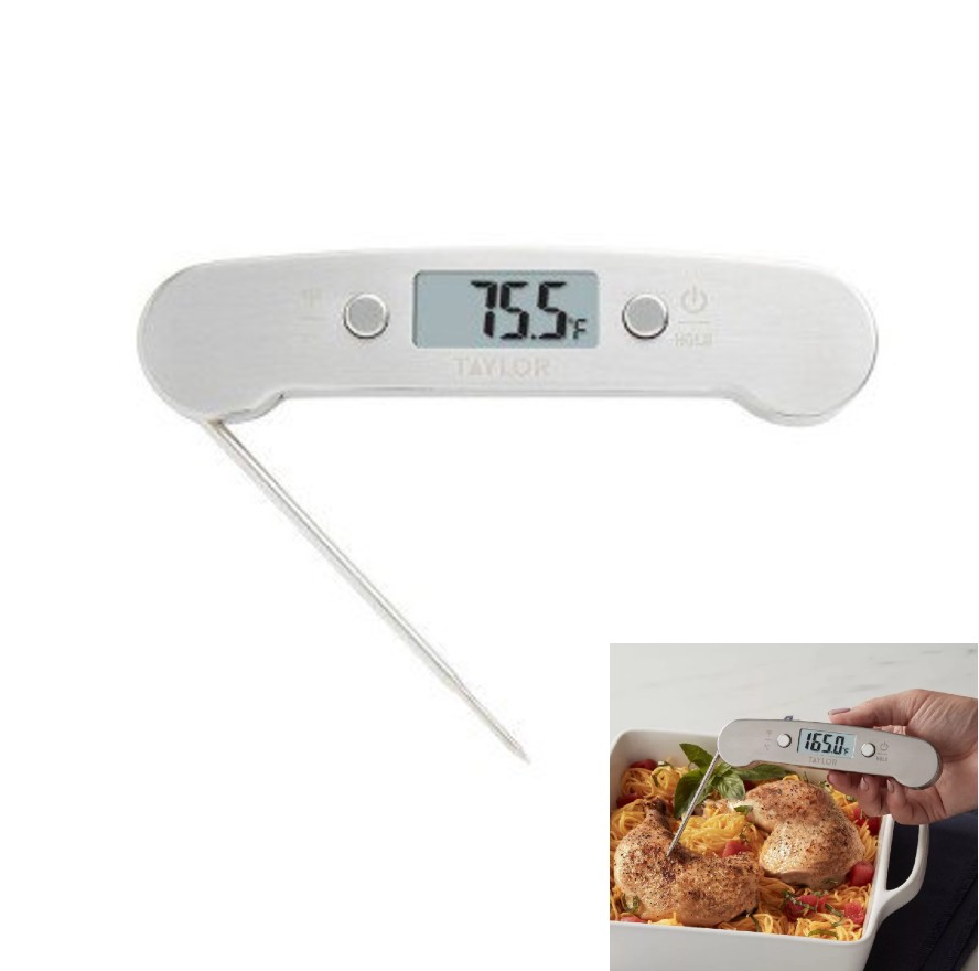 Picture of Taylor 5252659 S-S Stainless Steel Digital Folding Kitchen Probe Thermometer
