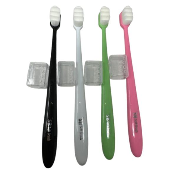 Picture of Soft Brush 727785111706 12000 Micro Nano Extra & Ultra Soft Bristles Tooth Brushing for Age 40 Plus Kosher Passover - Pack of 4