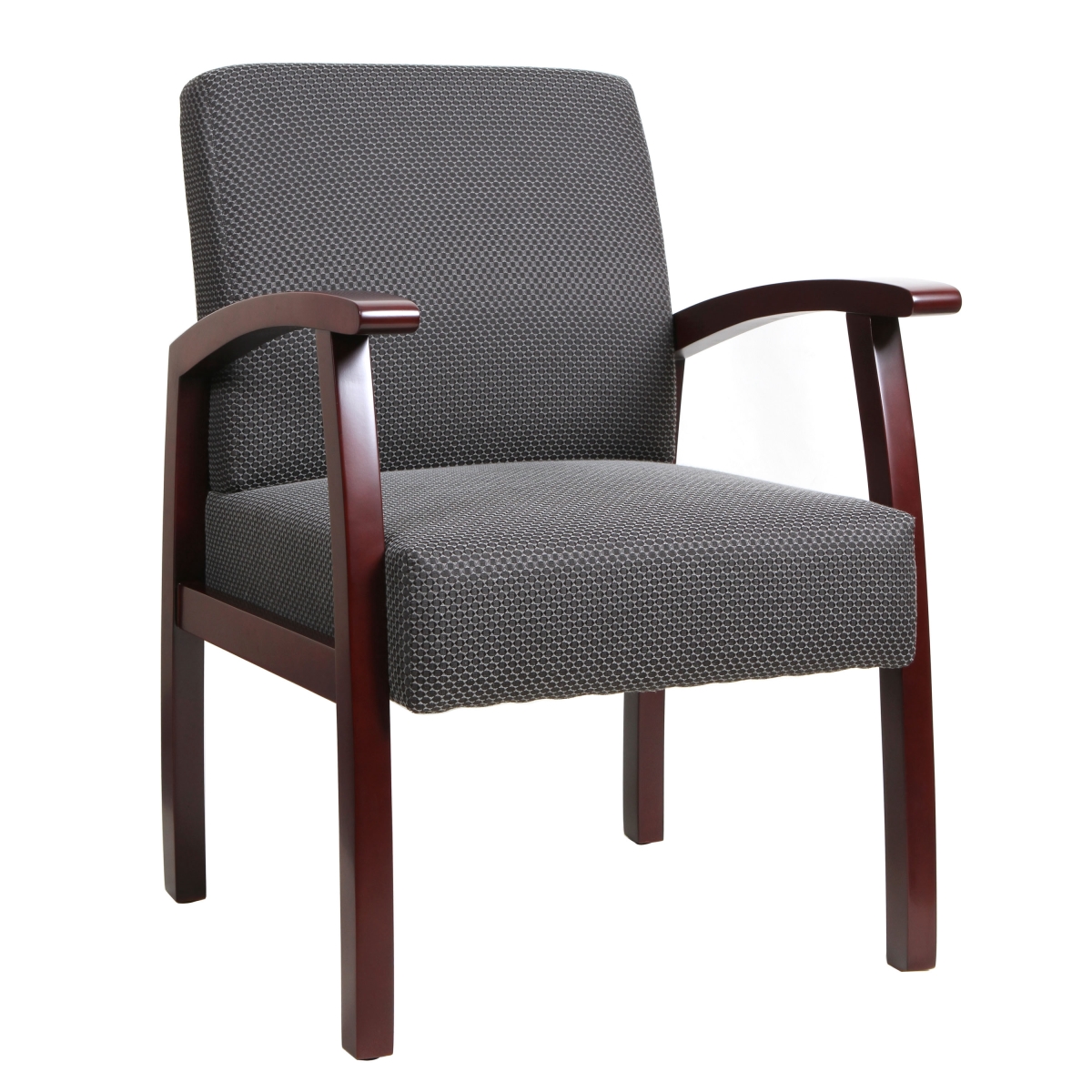 Picture of TygerClaw TYFC2320 Mid Back Fabric Guest Chair - Mahogany
