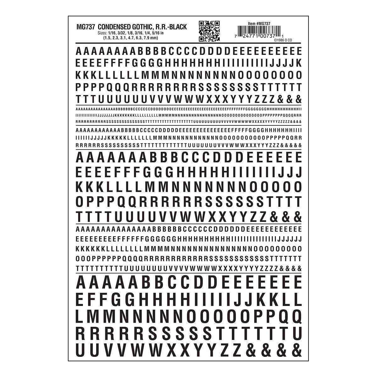 WOO737 Condensed Gothic RR Black DT