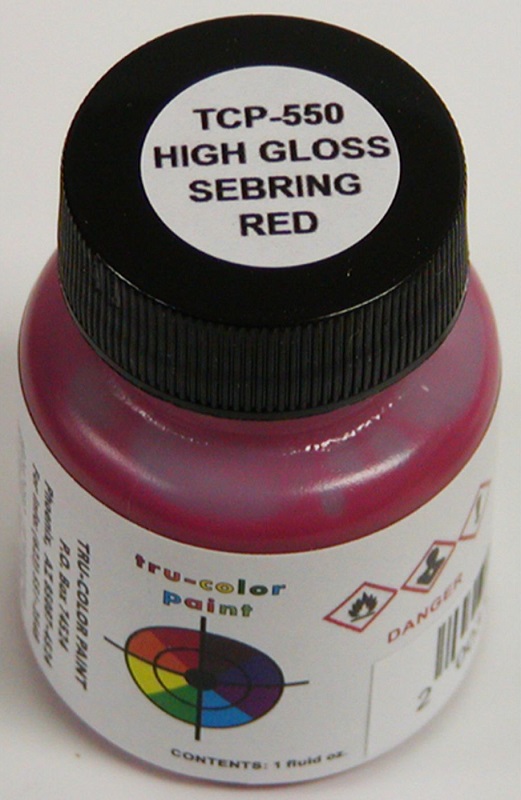 TCP550 1 oz High Gloss Sebring Acrylic Paint, Red