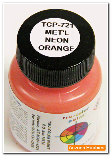 TCP722 1 oz Metallic Acrylic Paint, Neon Orange