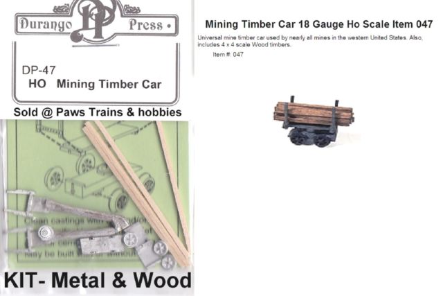 DRP047 HO 18 in. Mining Timber Car