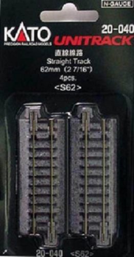62 mm Straight Track - Pack of 4