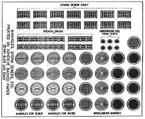 BLR162 HO Scale Manhole Covers & Storm Drains