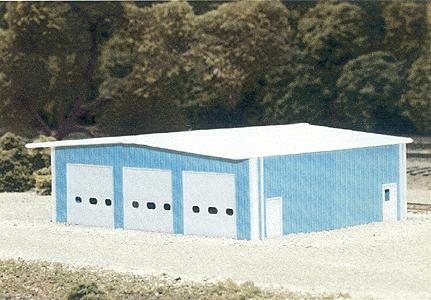 50 x 40 ft. N Fire Station Railroad Building - Blue