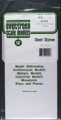 0.020 in. Plastic Styrene Plain Sheet