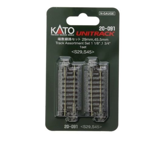 KAT20-091 29 mm & 45.5 mm N Scale Short Track Assortment - 8 Piece & 2 Piece