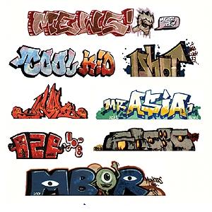 BLR1244 No. 1 N Scale Graffiti Decals Mega Set