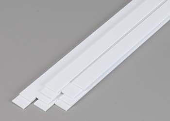 0.04 x 0.38 in. Model Railroad Scratch Building Plastic Styrene Strip - 10