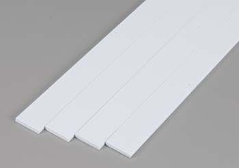 0.080 x 0.625 in. Model Railroad Scratch Building Plastic Styrene Strips - 4