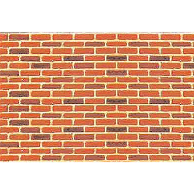 JTT97422 7.5 in. x 12 in. Patterned Plastic Brick - HO Scale, 2 -  JTT Scenery Products