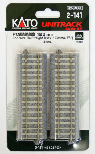 KAT2-141 HO Scale 123 mm Concrete Tie Straight Track